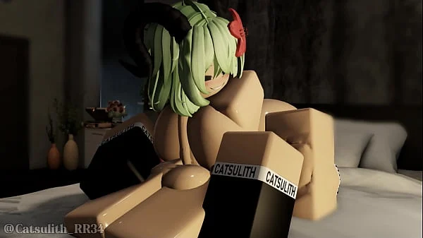 Green hair girl plays with my cock then rides it | Sex with a follower (65) | Part 1/2