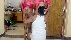 Licking And Sucking With Housewife And Her Stepsister