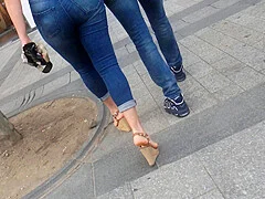 MILF, Big Booty In High Heels Wedges