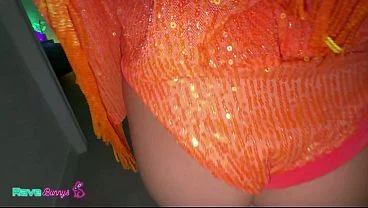 Nervous Yet Daring FitBaDonk Finds Her Pleasure In A Neon Afterparty!