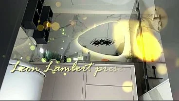 New secretary tall sexy horny brunette babe in glasses in the bathroom poses for many cameras