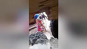 Desi Lover Standing Outdoor Sex