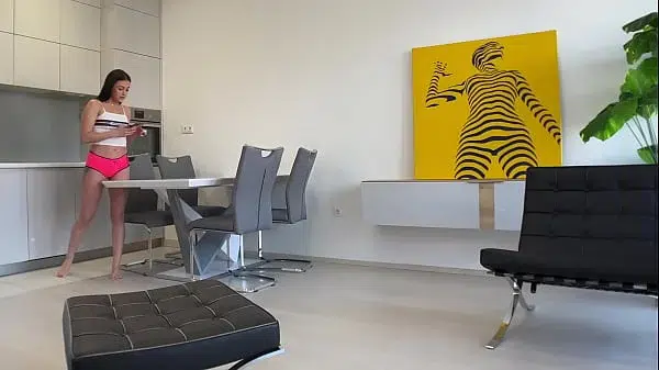 Hot Petite Russian Girl Fucks after being ignored by her sugar Daddy