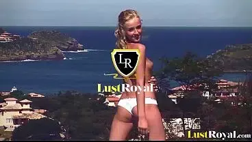 Lusty babe in stockings enjoying hardcore anal fuck