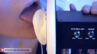 SFW ASMR – Intense Girlfriend Ear Licking – PASTEL ROSIE Non Nude Tingly Ear Eating – Tongue Fetish