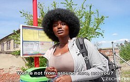 Czech Streets 152: Quickie with Cute Busty Black Girl