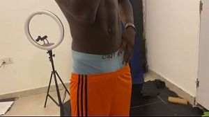 Riding his huge black cock till he bust his nut on my ass