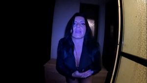 Risky Night Blowjob in Stockings & Fur Coat – Almost Caught by Neighbors 296