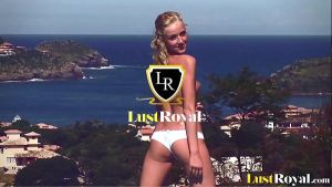 Skinny blonde girlfriend nailed by a thick rod