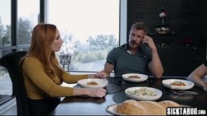 Stepdad fucked stepsons fake girlfriend and babe got paid for her services