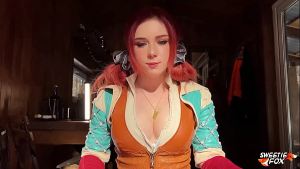 Triss Merigold Deepthroat Cock and Rough Fucks till 2 Cumshots – Cum on Ass and Facial POV