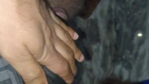 Warming up big dick. taking hot shower for a night fuck.