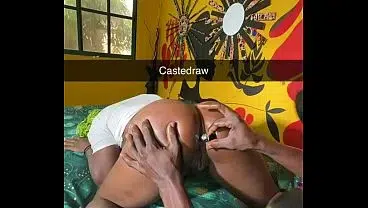 Anal plug in African ass hole