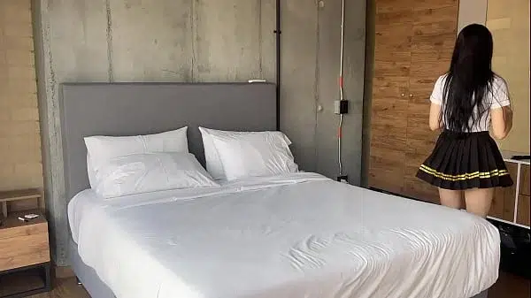 Backstage Fuck with Petite Latina Teen in Cosplay Uniform