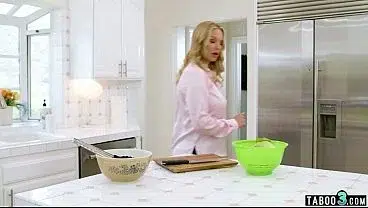 Curious blonde MILF stepmom Rachael Cavalli wants a ride on stepsons cock