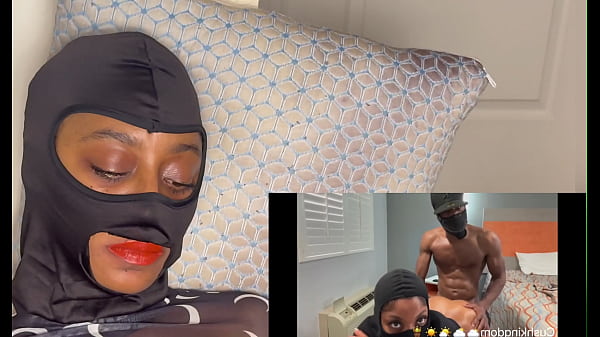 Ebony reaction squirt while watchin xvideos eye rolling orgasm