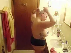 Fat MILF Head Shave with Dancing and Smoking