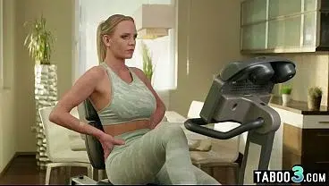 Horny dude training a hot big titted blonde MILFs Nina Heels tight asshole