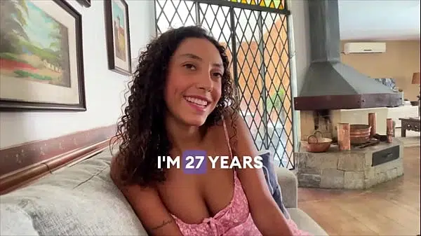 Hot brunete latina with NATURAL BOOBS gives EXTREME rimjob and blowjob