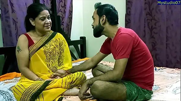 Indian hot milf aunty fucking her home!! Her Son, my friend was not at home!! Clear hindi audio