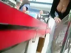 Leggins Cameltoe ASS & Big Tits in Supermarket