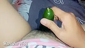 My Husband Cant Make Me Satisfied So I Used Cucumber To Fulfill My Fantasy