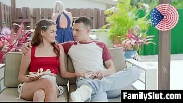 Strict Stepmom Leaves the Party so The Step Siblings Sneak Off to Fuck in The Bedroom – Familyslut