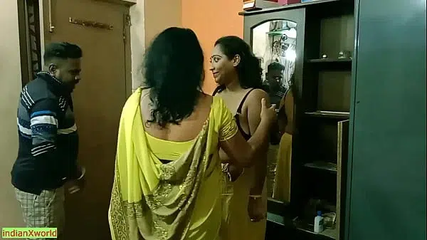 Tamil boy fucking his bhabhi and aunty together !! Desi amateur threesome sex!