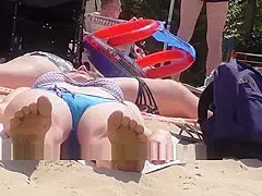 teen 18+ girl pussy lips. Wet panties. Ukraine beach