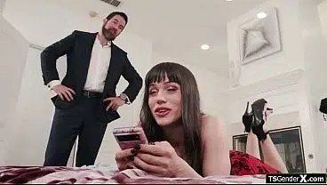 Trans anal ride her sugardaddys big cock