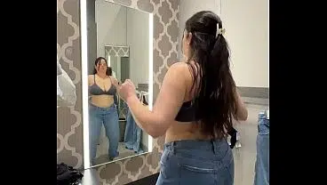 Try On Haul! Big Natural Boobs Uncensored Dressing Room Cam