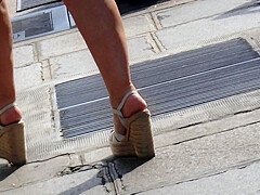 Hot mature in ysl high heels