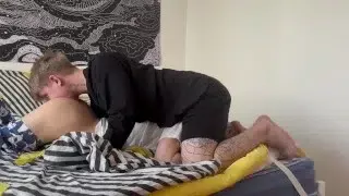 Juicy riming and blowjob with cum