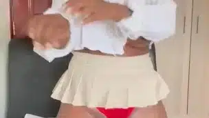 Ebony SCHOOLGIRL with School Uniforms Seducing Her Lecture In an Erotic dance & twerk After class!