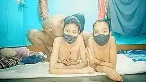 Most Viral Indian Jija Sali And Wife Sex Threesome Hindi Xxx Video, Desi Hot Sali And Wife Tight Pussy Fuck With Bbc Jija Mms Xx