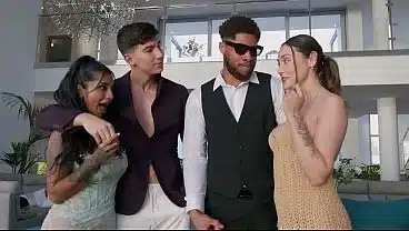 REAL COUPLE SWAP WITH MY STEPBROTHER -Yasmina khan- Catherine knight- Brady Bud