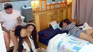 Two Dicks In The Same Day! I Fucked My Boyfriend And The Plumber In The Same Room!
