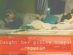 Caught wife pillow humping real spy masturbating