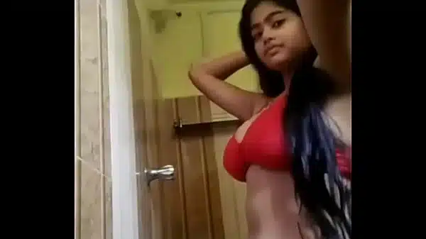 Deshi indian girl in red bikini get naked