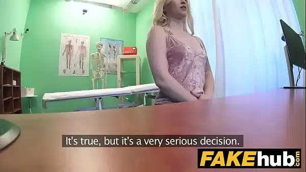 Fake Hospital Fit blonde sucks cock so doctor gives her bigger boobs