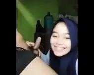 Fika Pleasing Her Husband With A Blowjob
