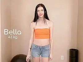 Fit18 – Bella Nova – 43kg – Casting Skinny Black Hair Beauty With Tiny Tits – 60FPS