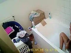 Hairy teen 18+ Masturbates With Shower Head In Front Of Friend