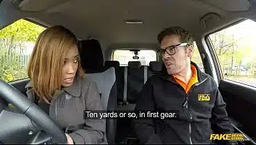 KIKI MINAJ The Brirtish Ebony Pornstar and her 1st Driving Lesson – Fake Driving School