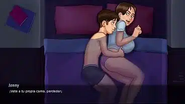 mami no aguanto mas y se follo a su hijastro hasta dejarlo seco – summertime saga