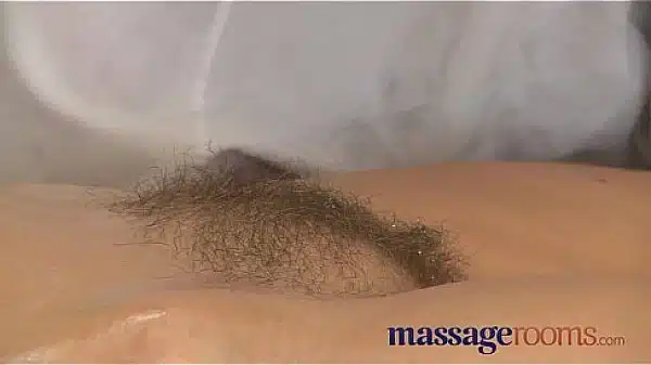 Massage Rooms Mature woman with hairy pussy given orgasm