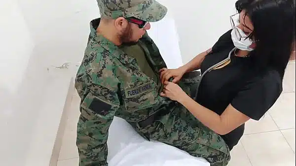 Perverted actions of a Latina doctor in a military hospital! She shamelessly fucks in the middle of a medical appointment. She’s a medical whore.