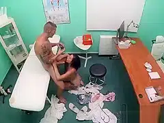 Petite spinner gets fucked by doctor
