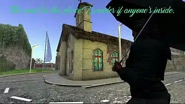 Second Life Black man fucks Latina woman in a church