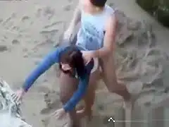 teens 18+ doggy style on the beach